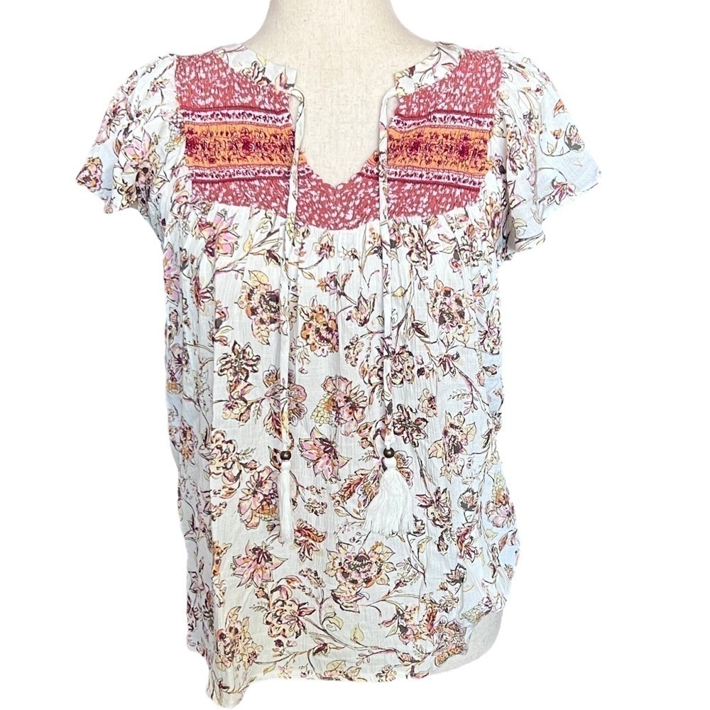 Maurices Flutter Sleeve Peasant-Style Blouse. Size: Small Boho Hippie Floral